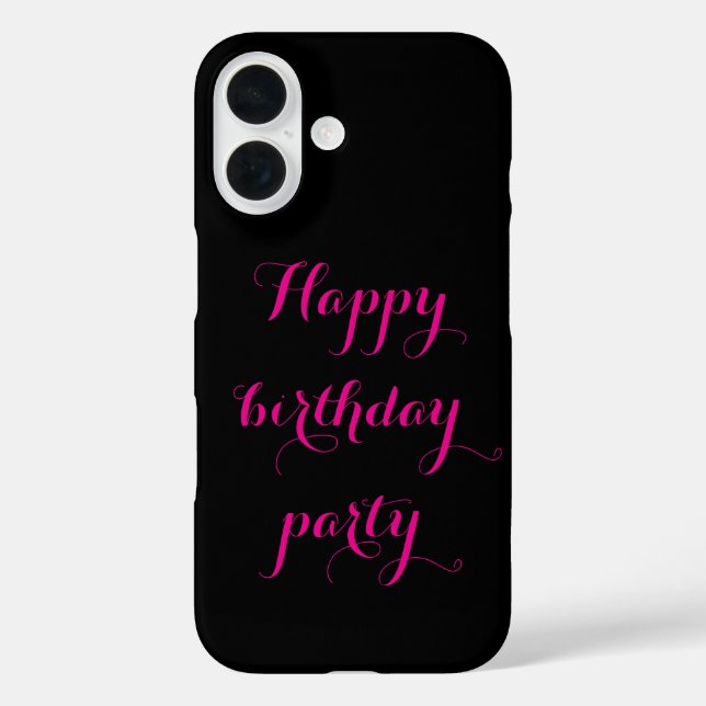16 Funda para iphone fiesta de cumpleaños feliz (Reverso )
