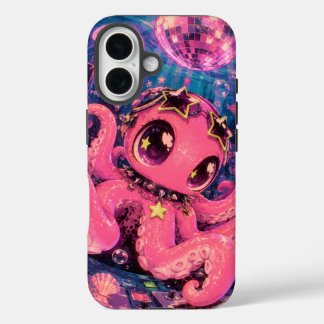 16 Funda para iPhone Fiesta Subacuática Pulpo Rosa