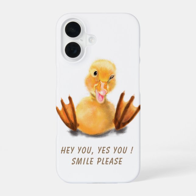 16 Funda para iPhone Funny Duck - Texto personalizado (Reverso )