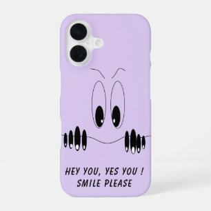16 Funda para iPhone Funny Eyes Color y Texto Persona