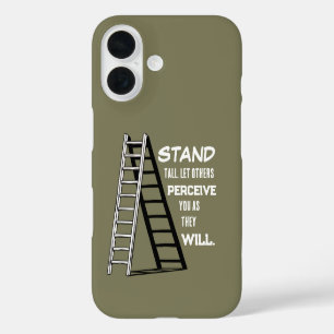 16 Funda para iPhone iPad Cita Estoica de Pie Alta
