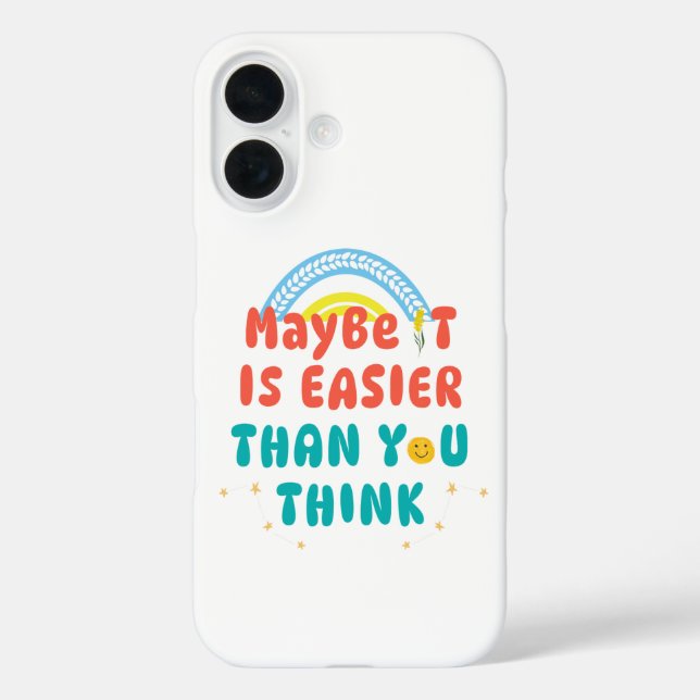 16 Funda para iPhone / iPad con cita retro positiva (Reverso )