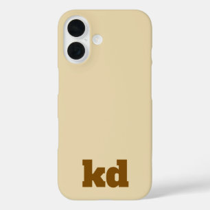 16 Funda para iPhone / iPad con monograma beige y mar