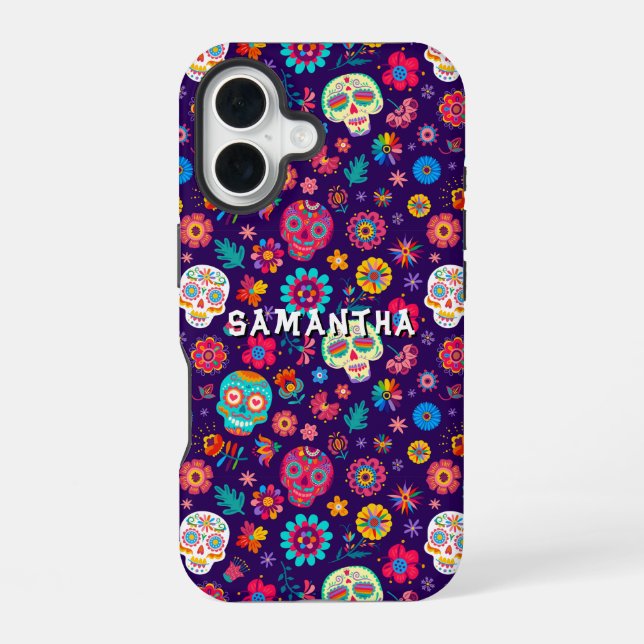 16 Funda para iPhone / iPad con patrón de Calaveras d (Reverso )