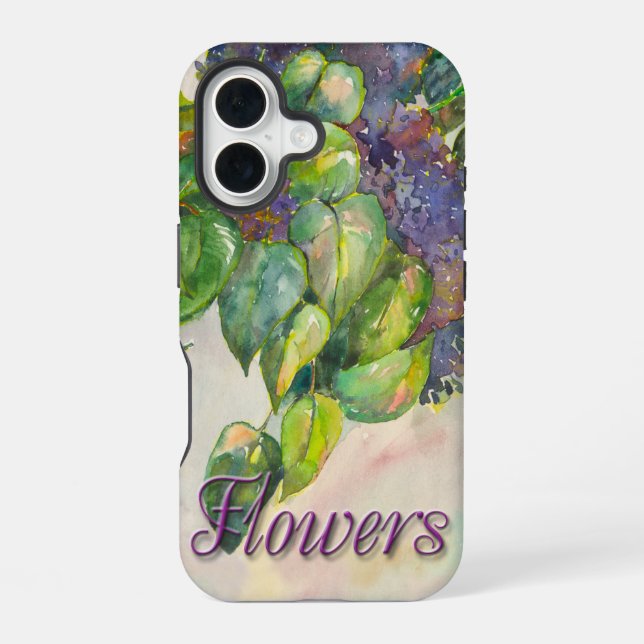 16 funda para iPhone / iPad de flores de lila (Reverso )