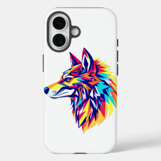 16 Funda para iPhone / iPad de lobo geométrico colori