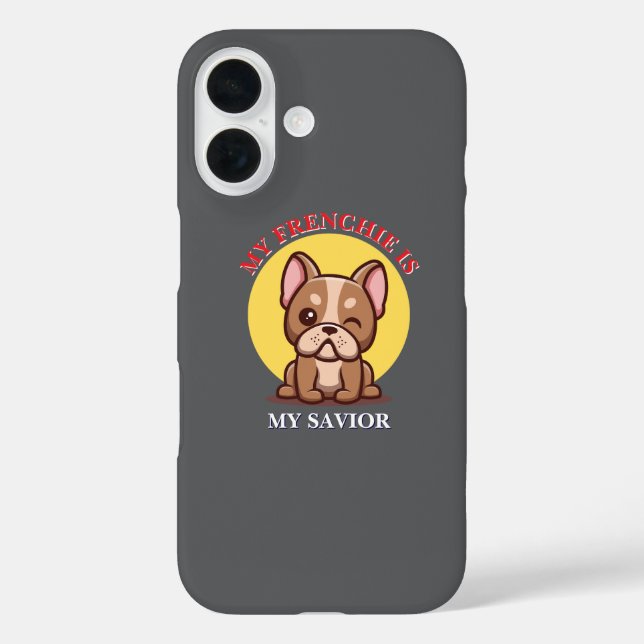 16 Funda para iPhone / iPad Mi Frenchie es mi salvado (Reverso )