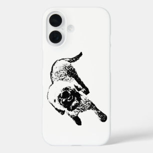 16 Funda para iPhone Lagotto – Silueta de Tinta de Pe