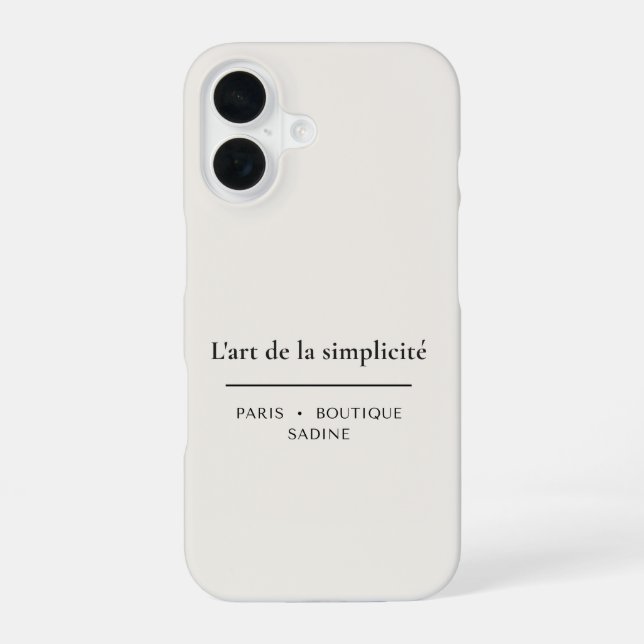 16 Funda para iPhone L'art de la Simplicité marfil (Reverso )
