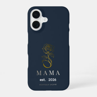 16 Funda para iPhone MAMA Rose Navy personalizada