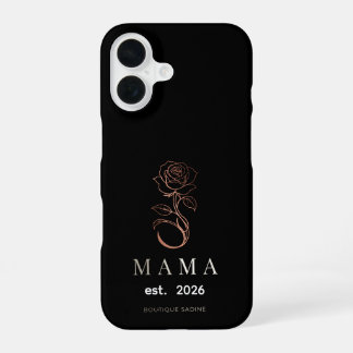 16 Funda para iPhone MAMA Rose negra personalizada