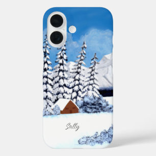 16 Funda para Iphone Manzana Brillante Invierno Nevad