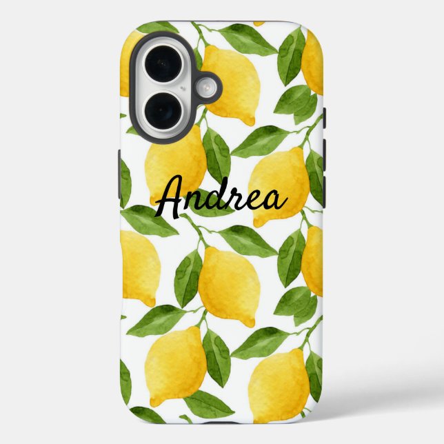 16 Funda para iPhone monogramada con limones  (Reverso )