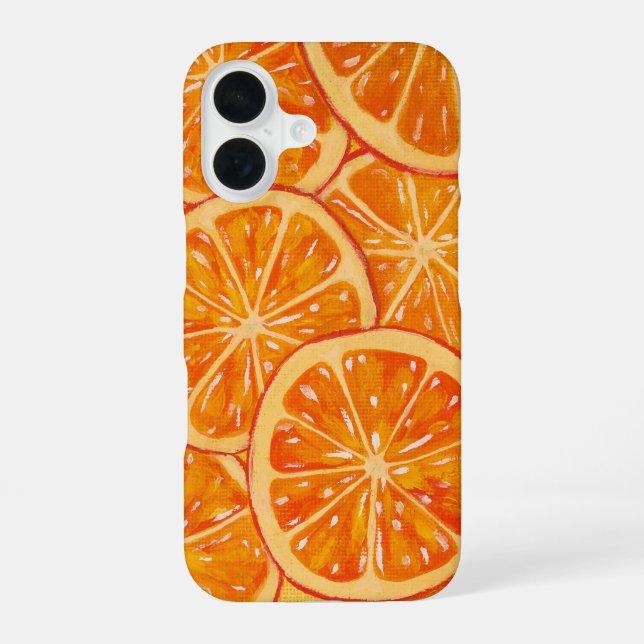 16 Funda para iPhone Naranjas (Reverso )