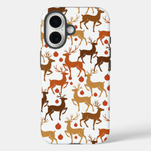 16 Funda para iPhone Navidad Reno Festivo