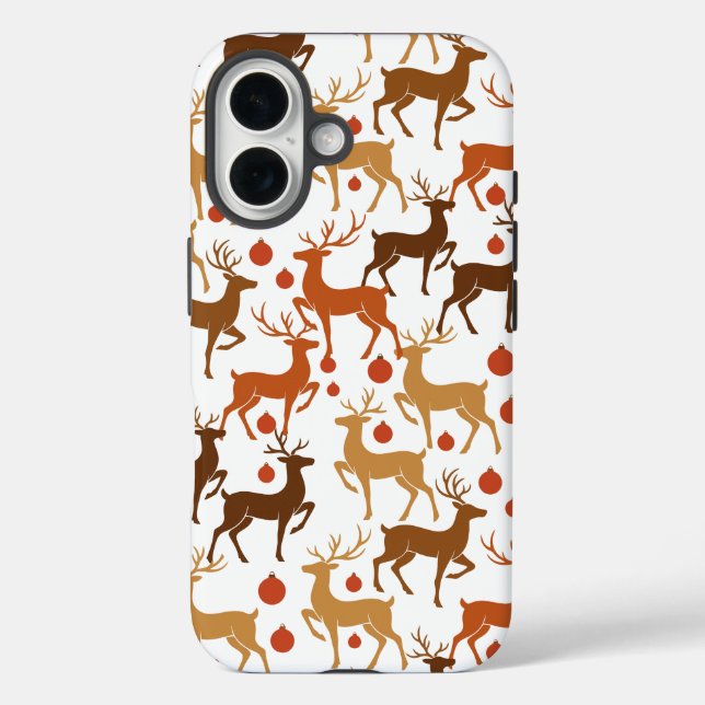 16 Funda para iPhone Navidad Reno Festivo (Reverso )