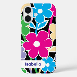 16 Funda para iPhone patrón floral colorido estético