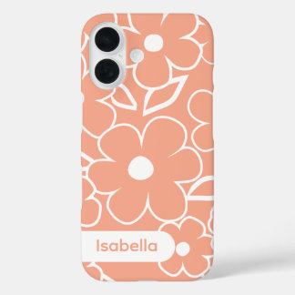16 Funda para iPhone patrón floral colorido estético