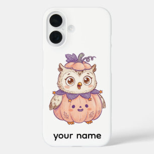 16 Funda para iPhone personalizada de búho de calabaz