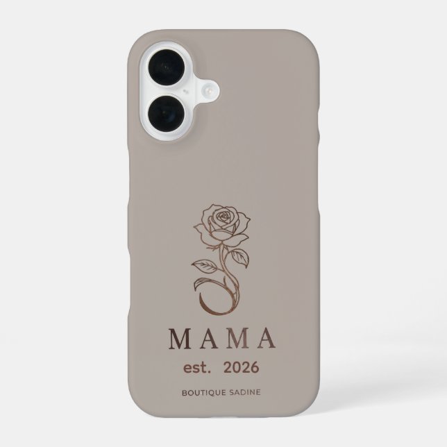 16 Funda para iPhone personalizada MAMA Rose Sage Gre (Reverso )
