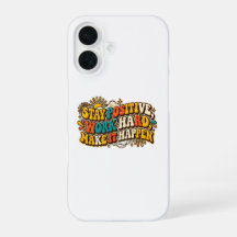 Funda para iPhone Retro Mantén la Positividad