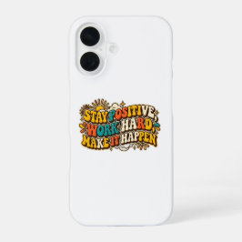 16 Funda para iPhone Retro Mantén la Positividad