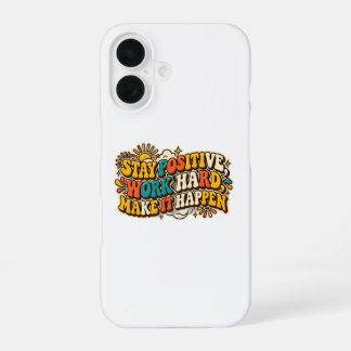 16 Funda para iPhone Retro Mantén la Positividad