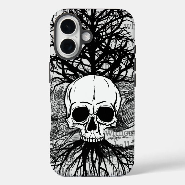 16 Funda para iPhone Skull & Books Case-Mate (Reverso )