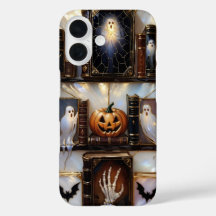 Funda para iPhone Spooky Cozy Estante de Libros de