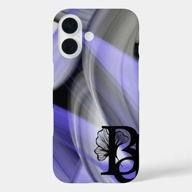 16 Funda para iPhone Tendencia Abstracta Lavanda Viol (Reverso )