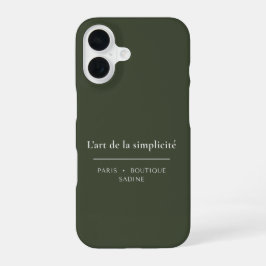 16 Funda para iPhone verde oliva L'art de la Simplici