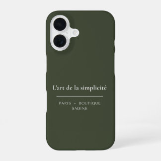 16 Funda para iPhone verde oliva L'art de la Simplici