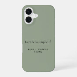 16 Funda para iPhone verde sage L'art de la Simplicit