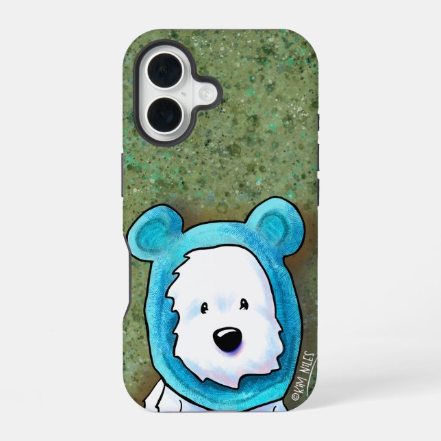16 Funda para iPhone Westie Bear (Reverso )