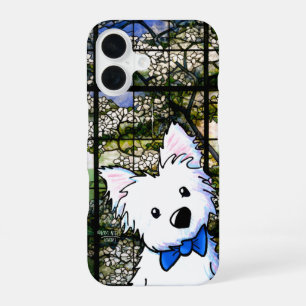16 Funda para iPhone Westie y estuche de vidrio emplo