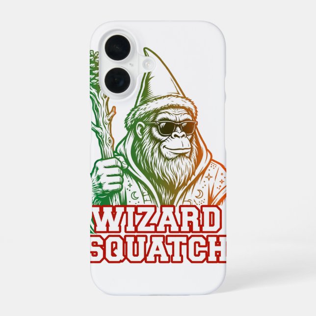 16 Funda para iPhone Wizard Squatch Bigfoot Divertido (Reverso )