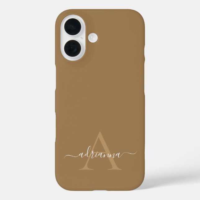 16 Funda personalizada con monograma para iPhone Case (Reverso )
