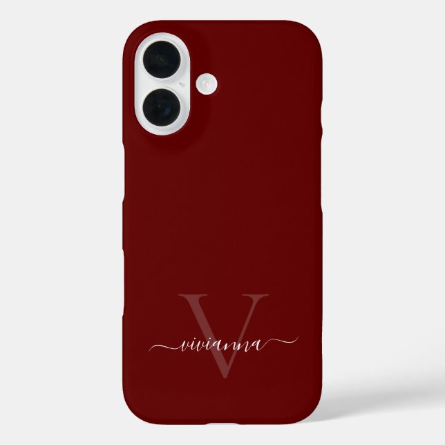 16 Funda personalizada con monograma para iPhone de C (Reverso )