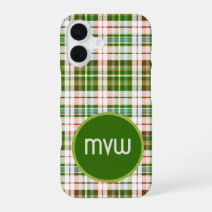 16 Funda personalizada para iPhone de Tartán Cuadricu