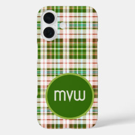 16 Funda personalizada para iPhone de Tartán Cuadricu