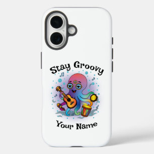 16 Funda personalizada para iPhone Pulpo Retro No
