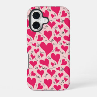 16 Hecho por humanos: Funda para iPhone con corazones