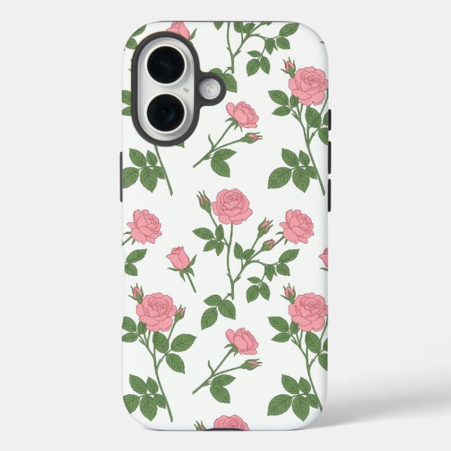 16 Jardín de rosas sonrosadas | Funda para iPhone de  (Reverso )