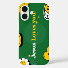 16 Jesús te ama Sonríe Cute funda para iPhone / iPad