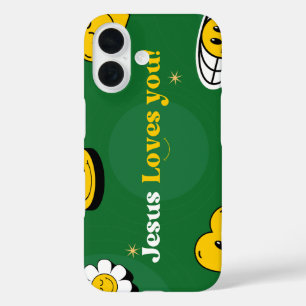 16 Jesús te ama Sonríe Cute funda para iPhone / iPad
