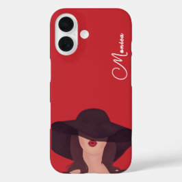 16 Lady Funda de nombre personalizado-Mate iPhone