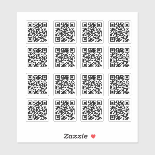 16 Personalizados Código Qr Pegatinas claros (Hoja)