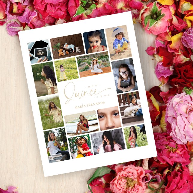 16 Photos Collage Timeline Life Quinceañera (Subido por el creador)