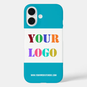 16 Plantilla de funda para iPhone con logotipo y text