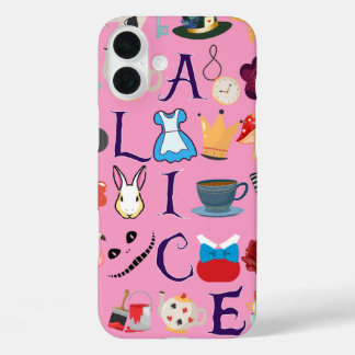 16 Plus Alicia en el diseño funda del iPhone de Wonderland